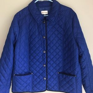 Blue quilted mid-weight jacket